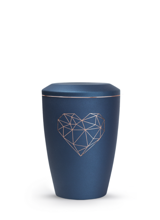 Zvířecí urna Karat Heart - Navy 0,5l