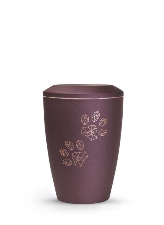 Zvířecí urna Karat Paws - Berry 0,5l