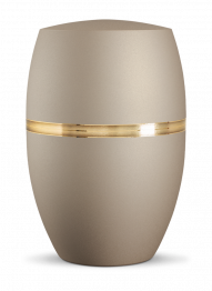 Ekologická urna Ouro, champagne, ozdobný pásek