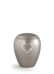 Zvířecí urna Crystal  Heart - Fumé 0,5l