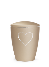 Zvířecí urna Elegance Heart, champagne 1,5l