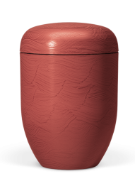Ekologiczna urna Wave, czerwona, fale