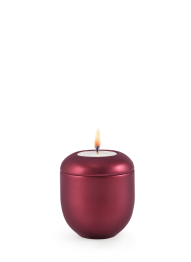 Keramická miniurna Creatio, perleť, vínová, svíčka.