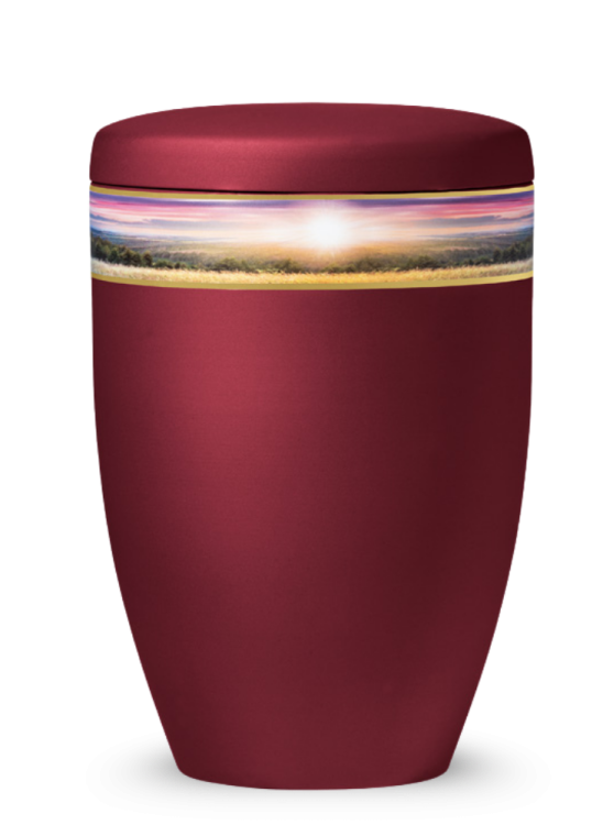 Ökologische Urne Royal – Landschaft/Rot