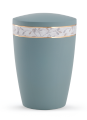 Ekologická urna Pastell II, šedá, ozdobný pásek