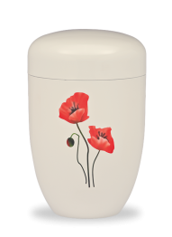 Kovová urna Amaris - Krémová/Mák
