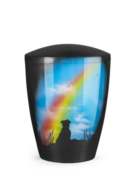 Zvířecí urna Airbrush - Pes a duha 2,8l