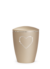 Zvířecí urna Elegance Heart, šampaňské, 0,5l, srdce Zvířecí urna Elegance Heart, šampaňské, 0,5l, srdce