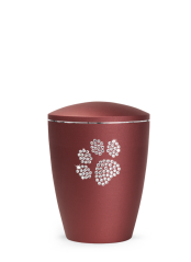 Zvířecí urna Elegance Paw, rubín 0,5l