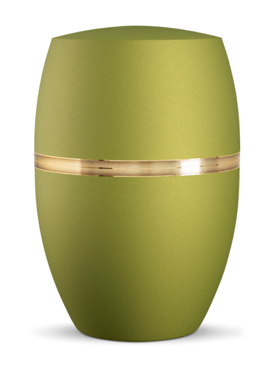 Ekologická urna Ouro, peridot, ozdobný pásek