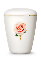 Ekologická urna Exclusive - Bílá/Růže