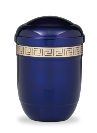 Metalowa urna Soluna – Niebieska/Meander