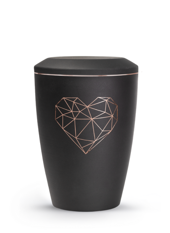 Zvířecí urna Karat Heart - Černá 2,8l
