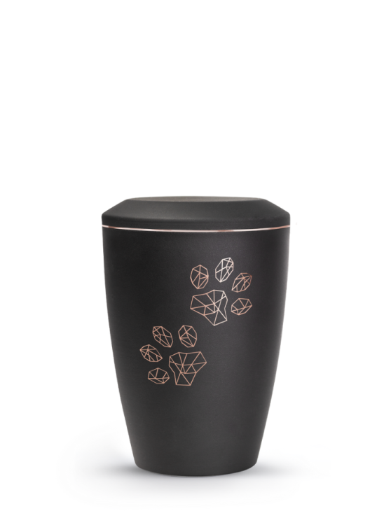 Zvířecí urna Karat Paws - Černá 0,5l