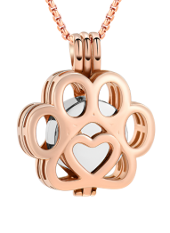 Wisiorek na prochy Łapka  - Rose Gold