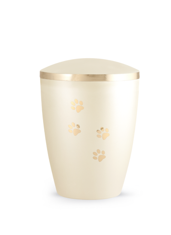 Zvířecí urna Elegance Paws, champagne 1,5l