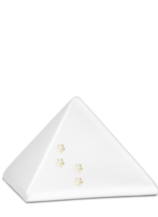 Zvířecí urna Pyramide Paws - Bílá 1,5l