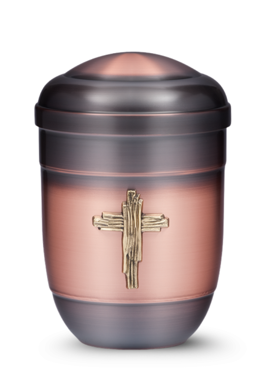 Kovová urna Faith Měděná II - Kříž