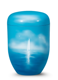 Ekologická urna Airbrush - Modrá/Plachetnice