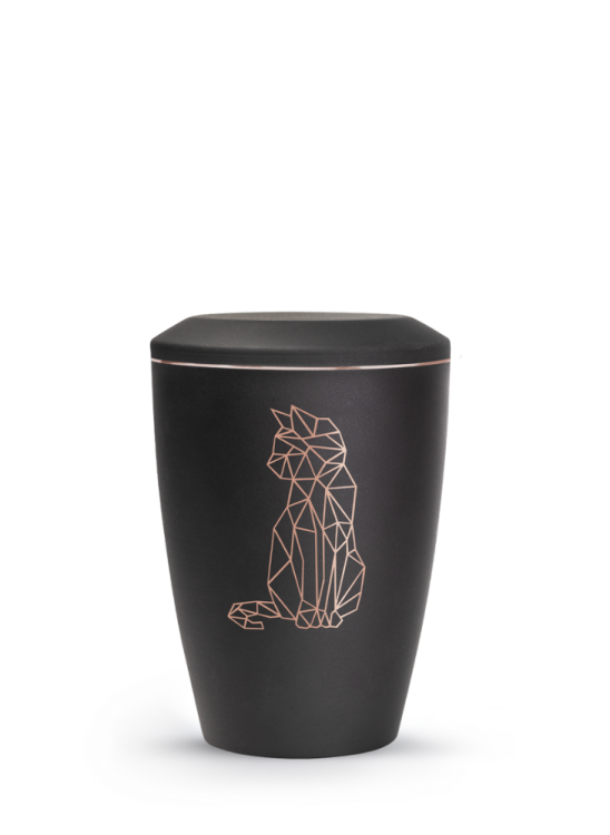 Zvířecí urna Karat Cat - Černá 0,5l