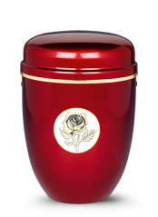 Metallurne Medaillon – Rose/Rot