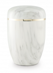 Kovová urna Marmore - Bílá