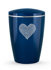 Ekologická urna Karat Heart, modrá, motiv