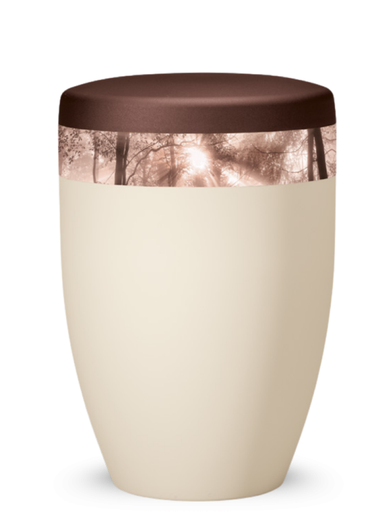 Ökologische Urne Natura – Wald/Beige