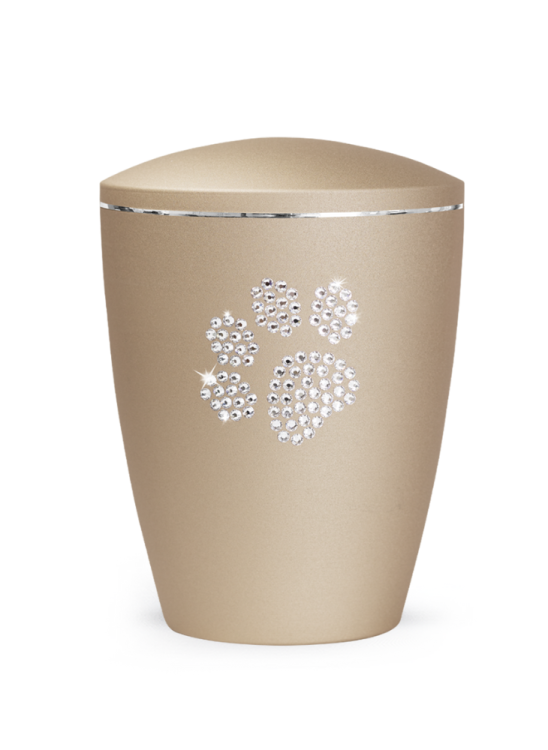 Zvířecí urna Elegance Paw, champagne 2,8l