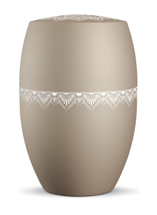 Ekologiczna urna Mandala, szampan, mandala