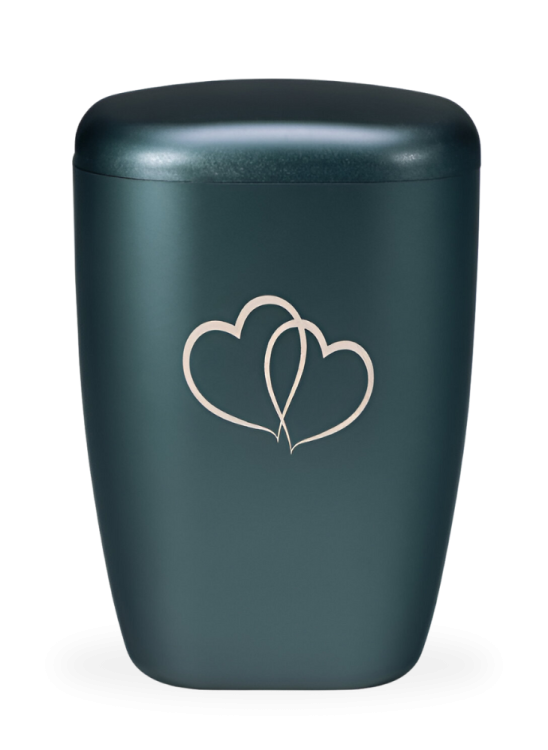 Ökologische Urne Contura Heart, smaragdgrün
