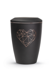 Zvířecí urna Karat Heart - Černá 2,8l