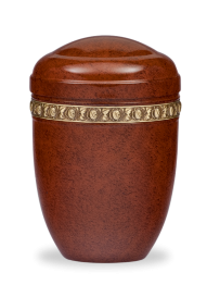 Kovová urna Klasik, burel/pásek