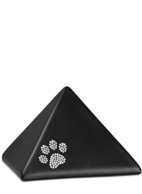 Zvířecí urna Pyramide Paw - Černá 1,5l