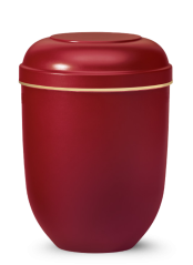 Ekologická urna Classic - Červená/Zlatý pásek