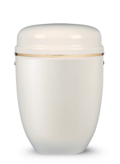 Kovová urna Faith Bílá - Zlatý pásek