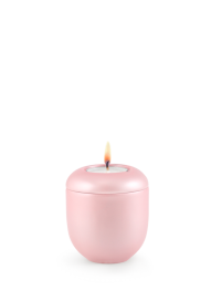 Keramická miniurna Creatio, perleťová, ružová, lila, sviečka.