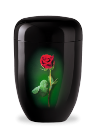 Kovová urna Amaris - Černá/Růže