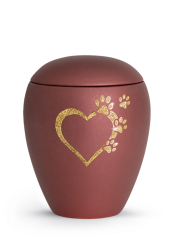 Zvířecí urna Verona Heart - Rubínová 2,8l